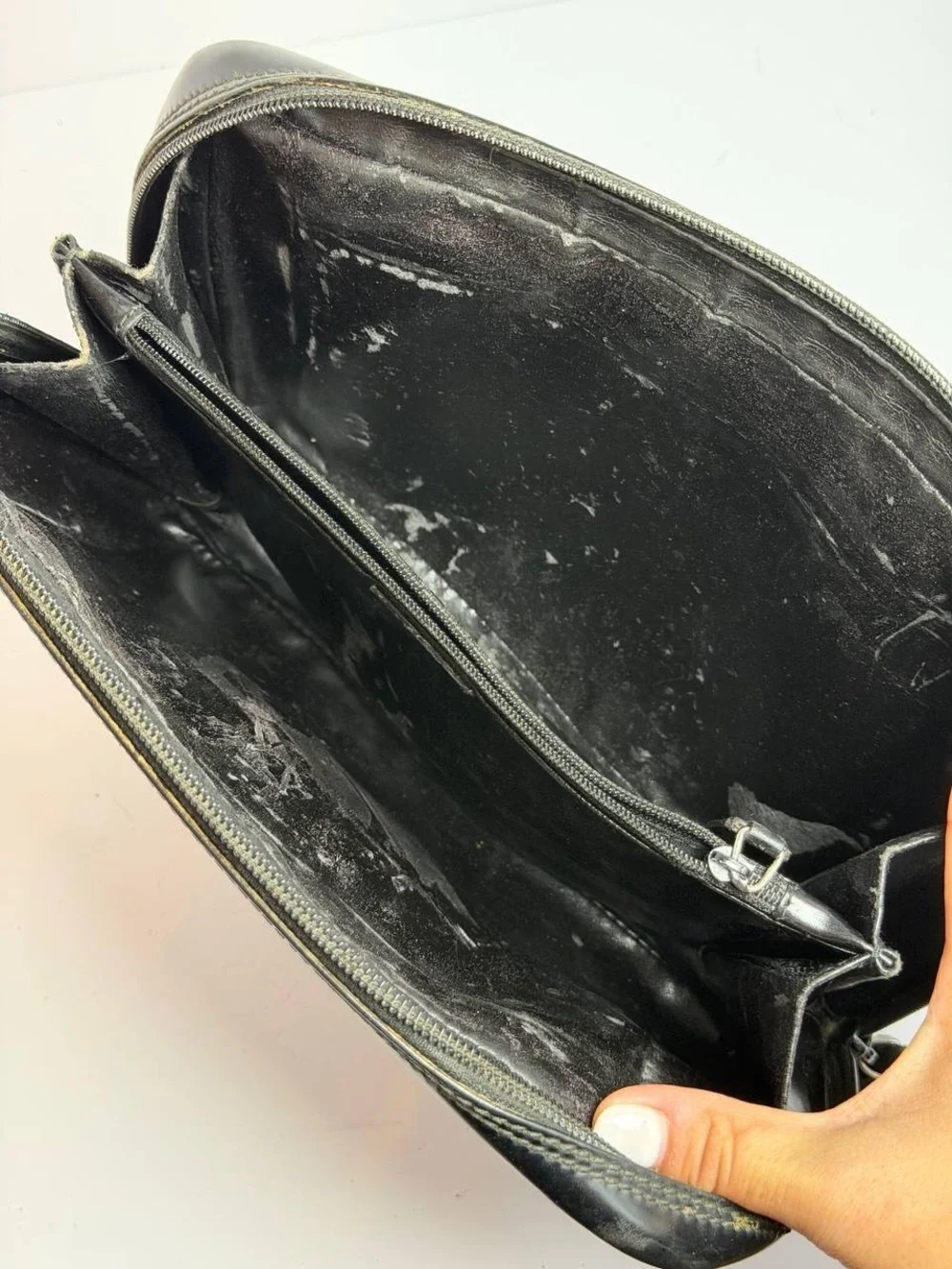 Gucci Tom Ford Era Square G Logo Black Patent Leather Clutch